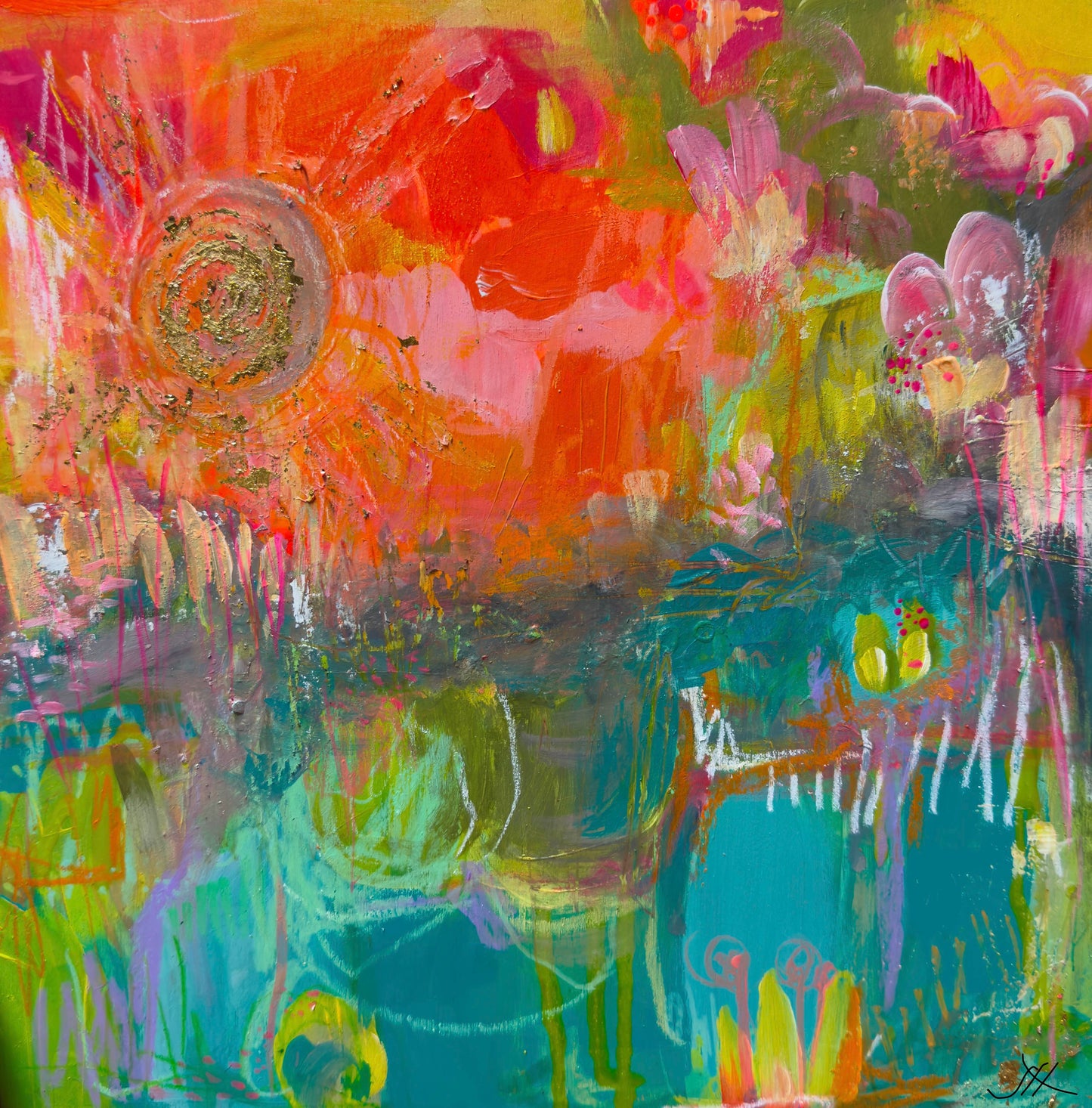 "Blissity" Acrylic/Multimedia
