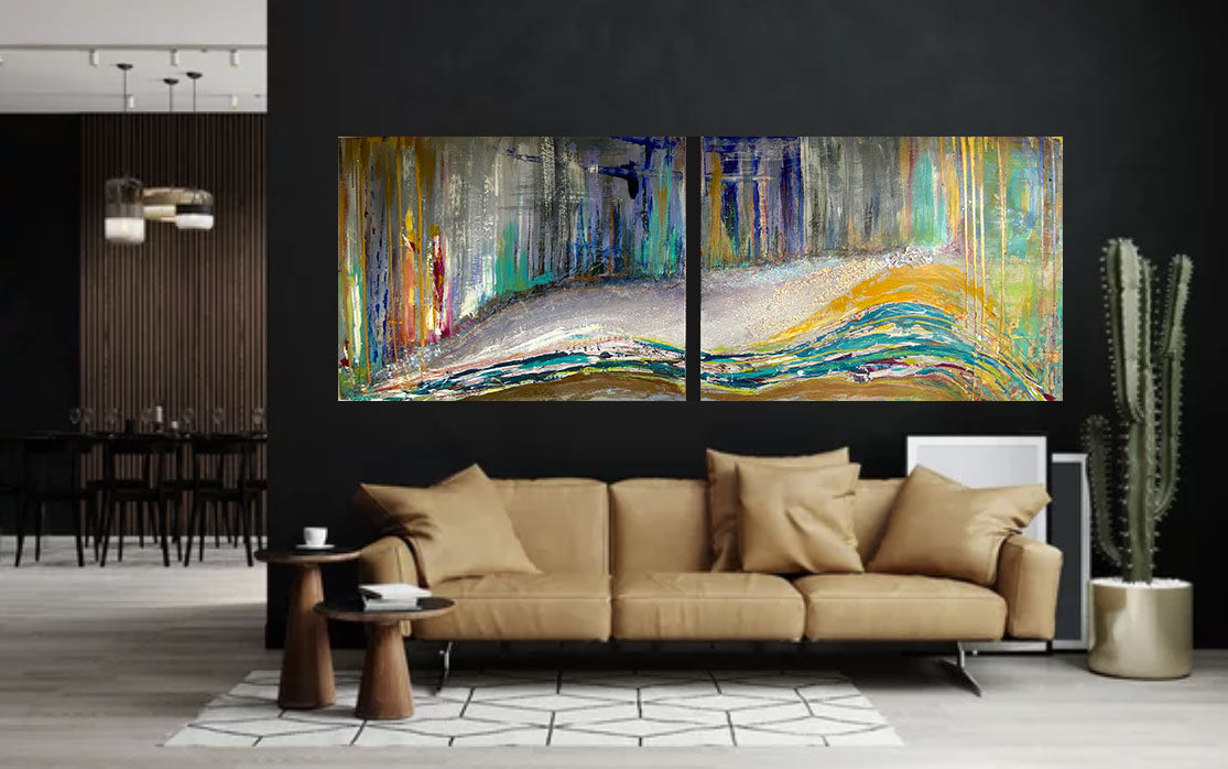 "Walk in the Forest" Abstract Original Art