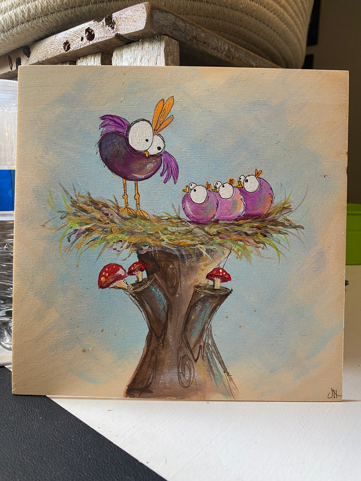 "Nesting" Whimsy Original Art