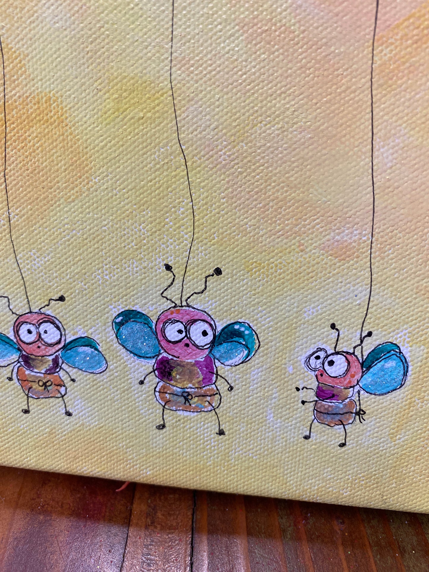 "Little Pests" Whimsy Original Art