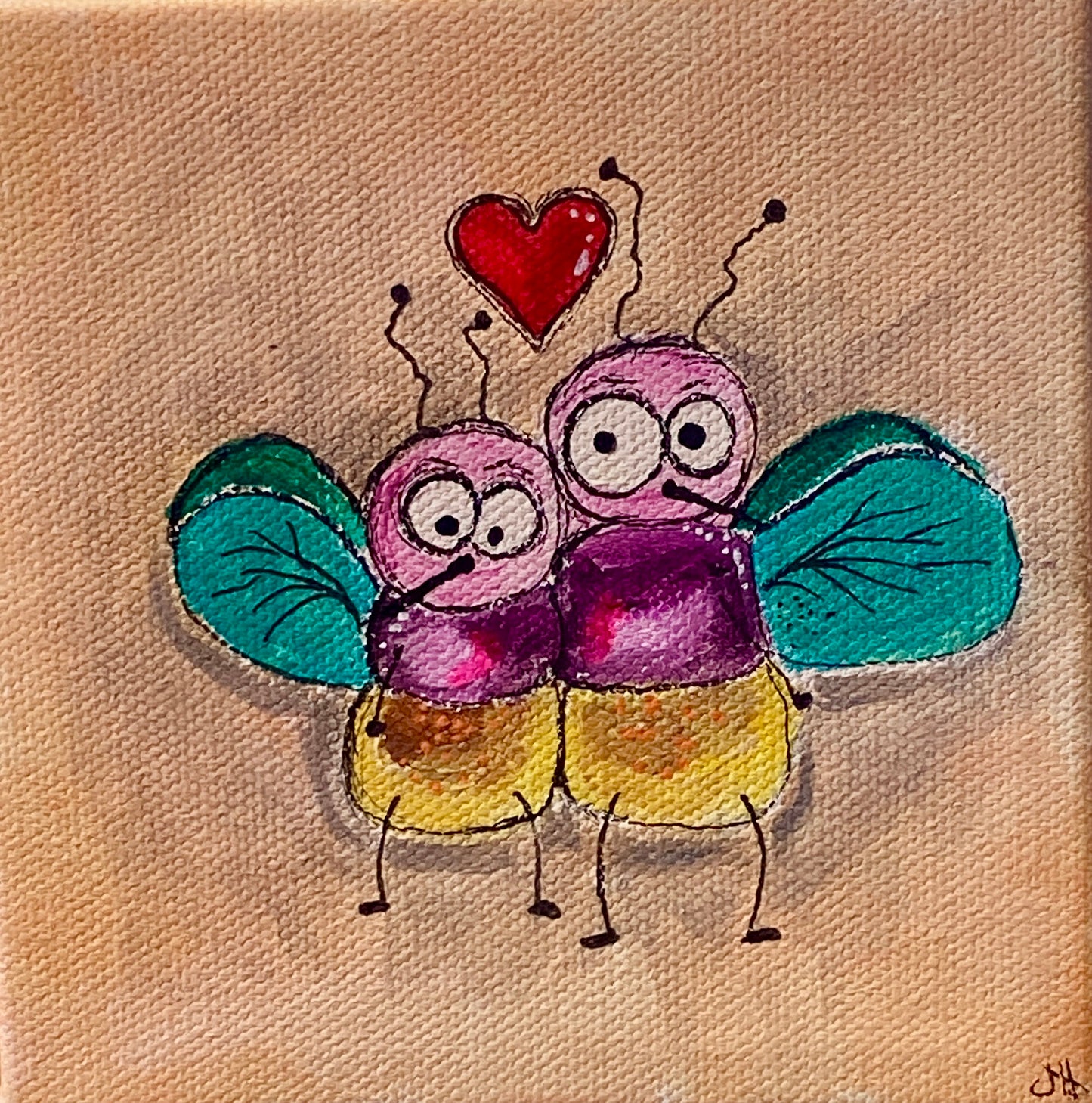 "Little Pests" Whimsy Original Art