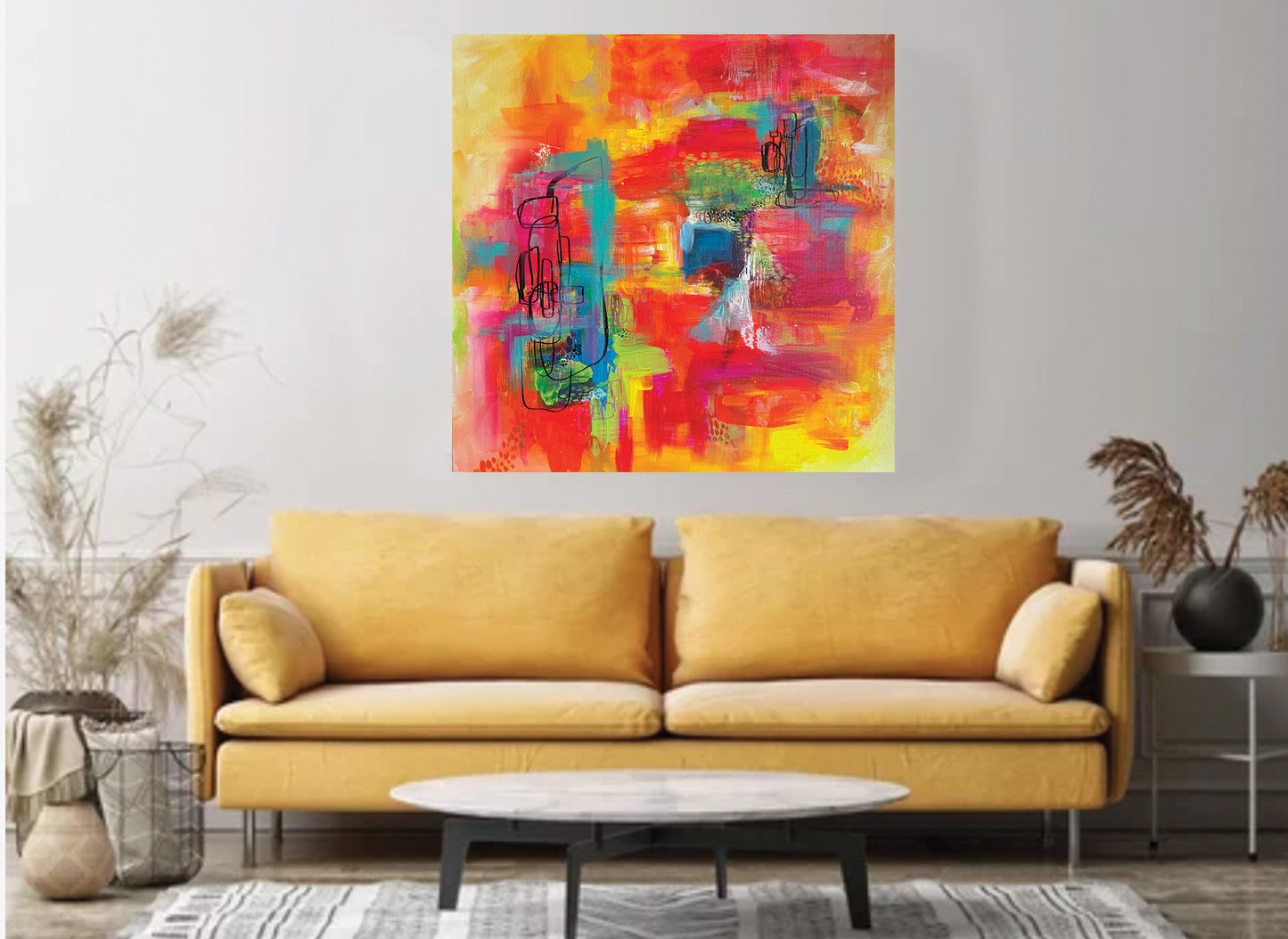 "Spring Flurry" Abstract Original Art