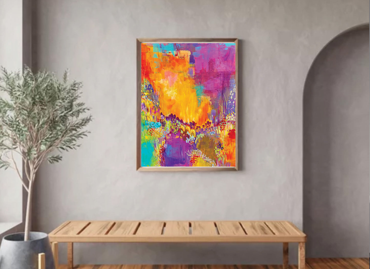 "Sweet Pea" Abstract Original Art