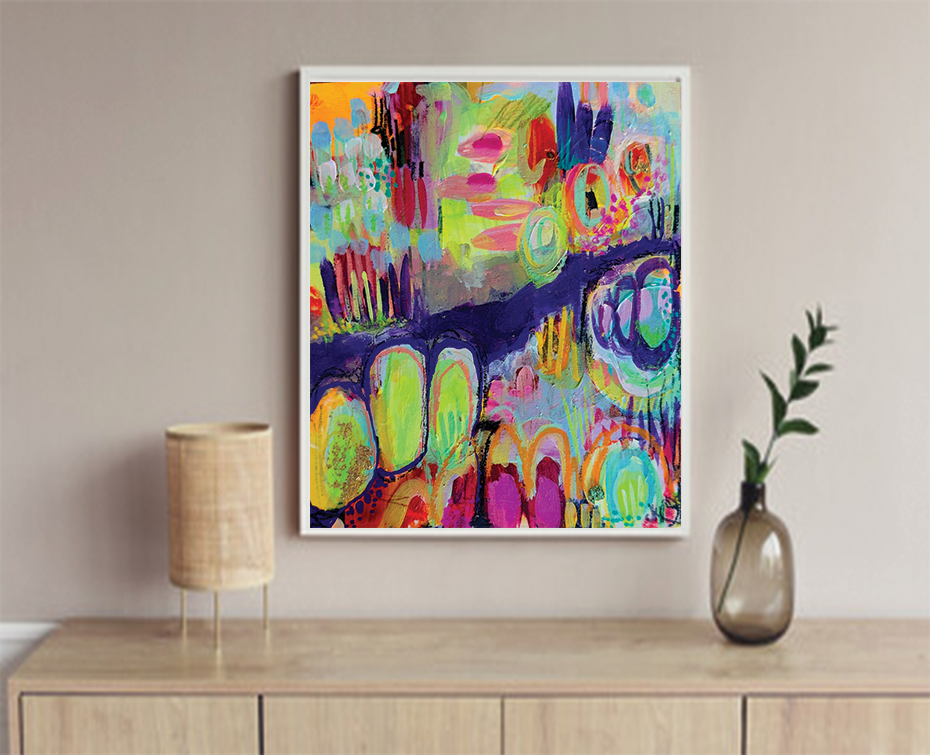 "Magical Garden" Acrylic/Multimedia