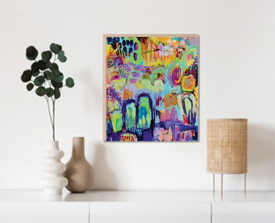 "Magical Garden II" Acrylic/Multimedia