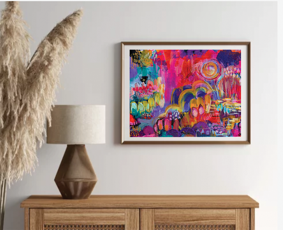 "Whimsy Playground" Acrylic/Multimedia