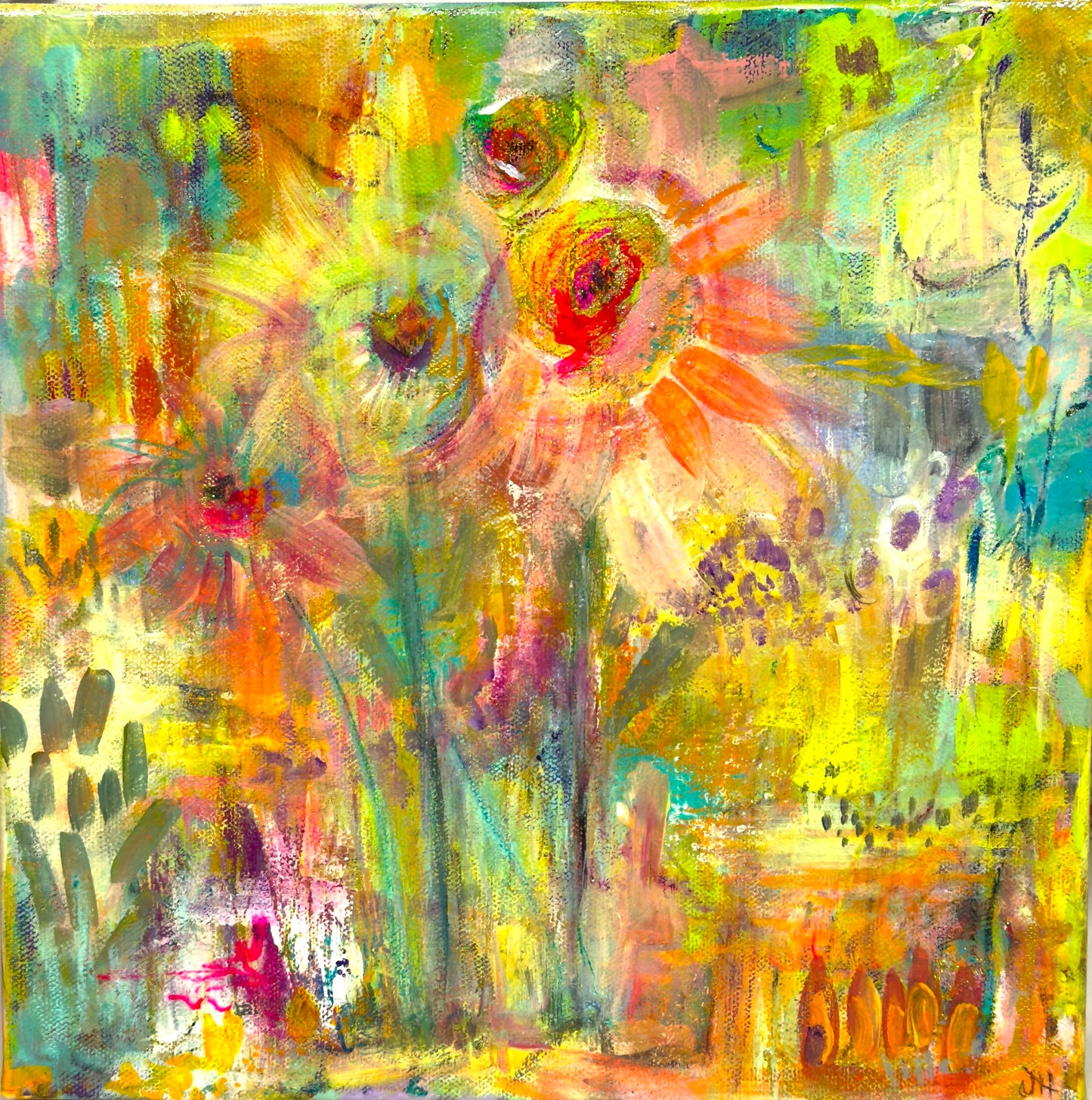 "Valley' Acrylic/Multimedia