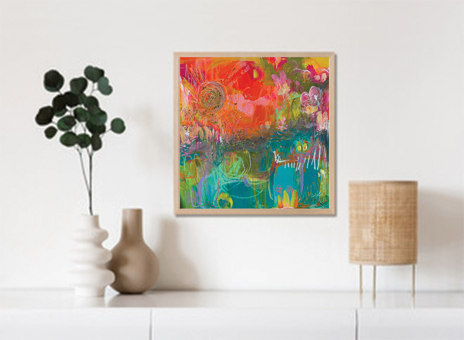 "Blissity" Acrylic/Multimedia