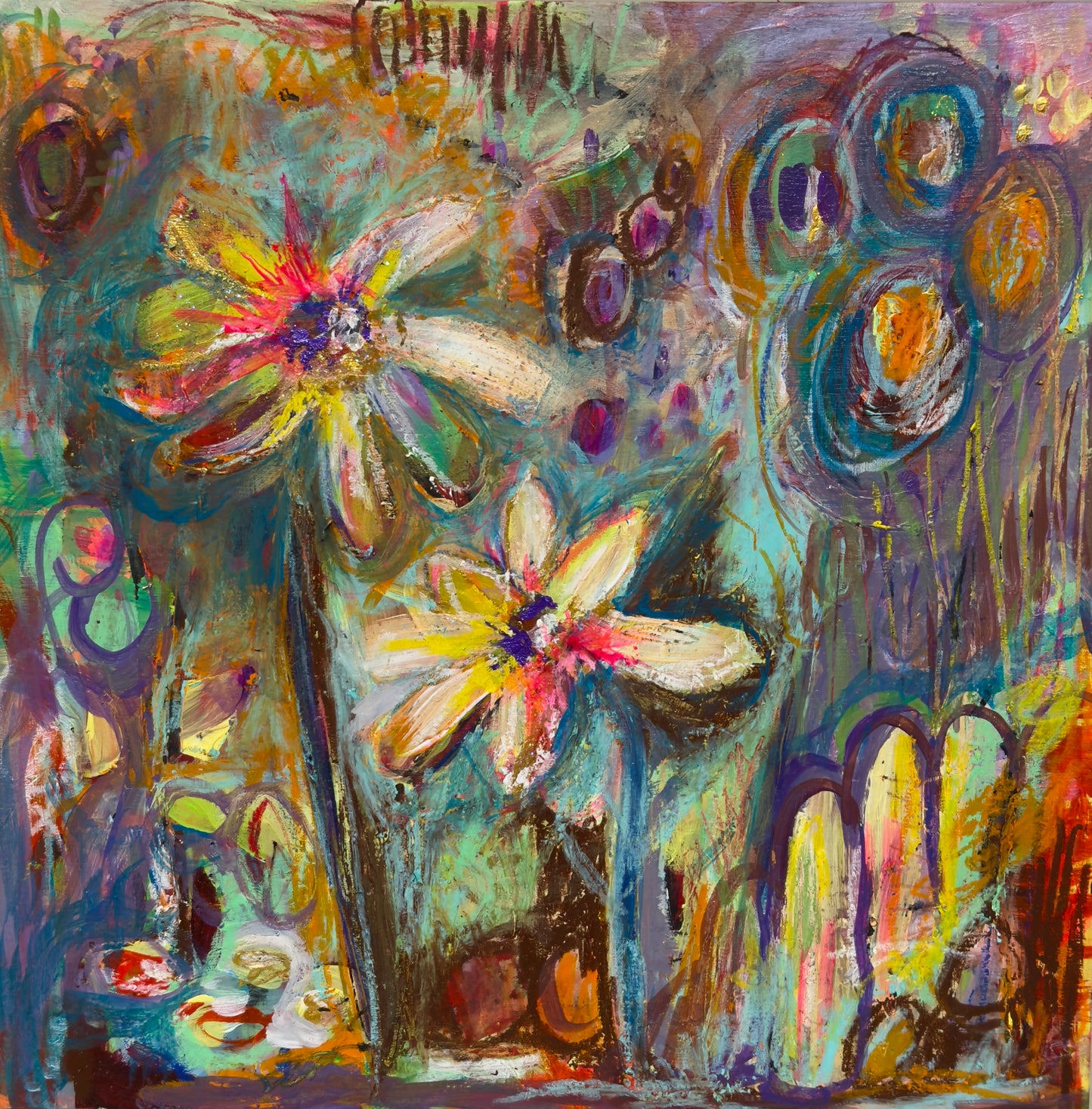 "Deep Valley" Acrylic/Multimedia