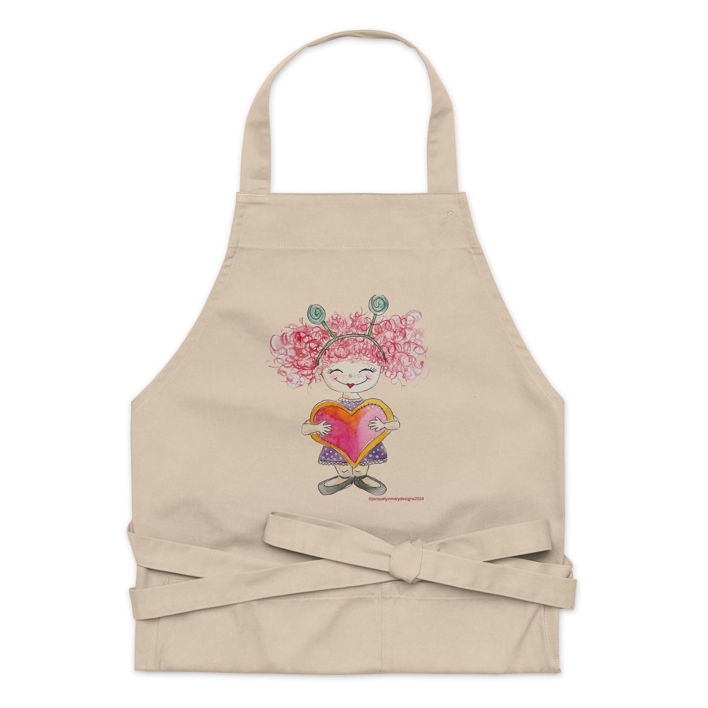 Organic cotton apron - Joyful Lizzy