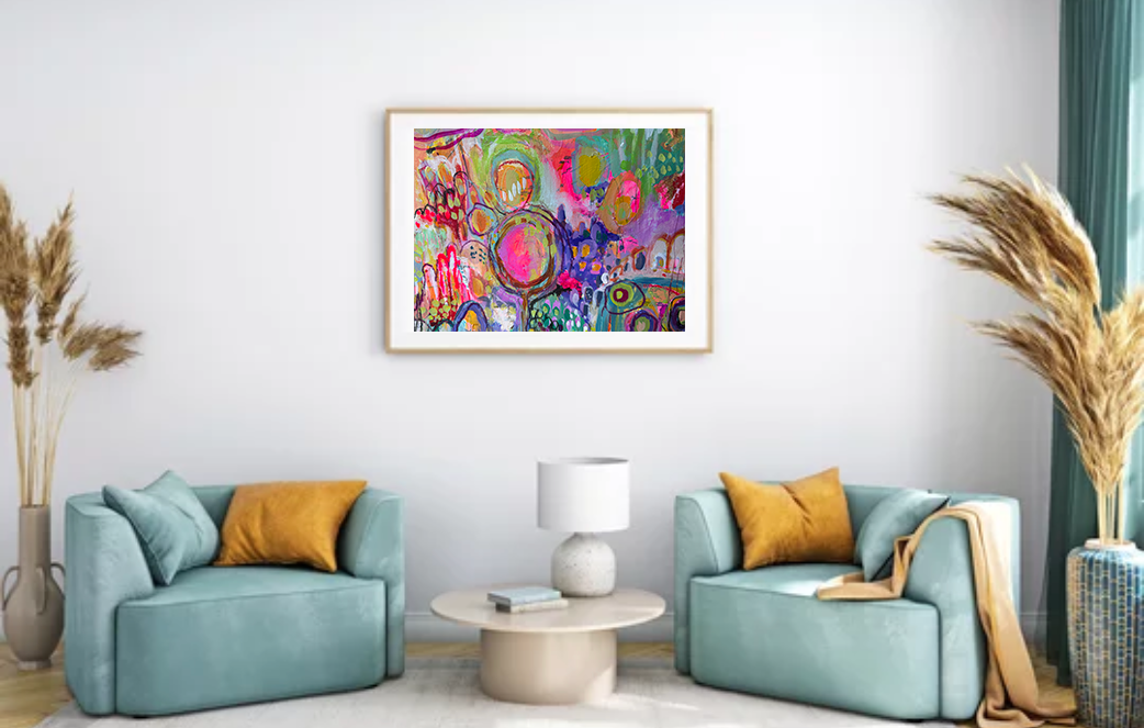 "Joyful Playground" Acrylic/Multimedia