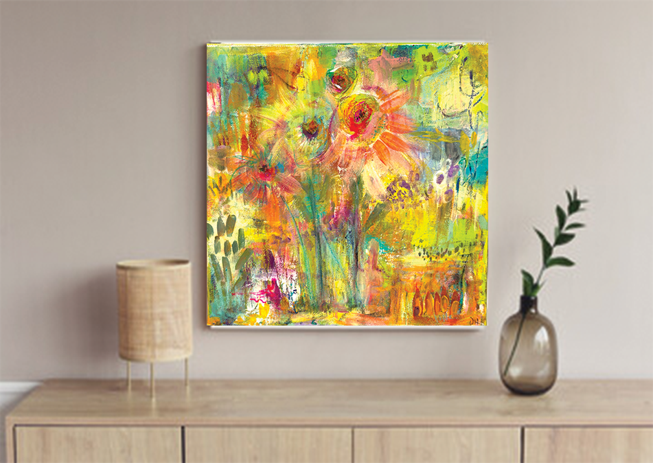 "Valley' Acrylic/Multimedia