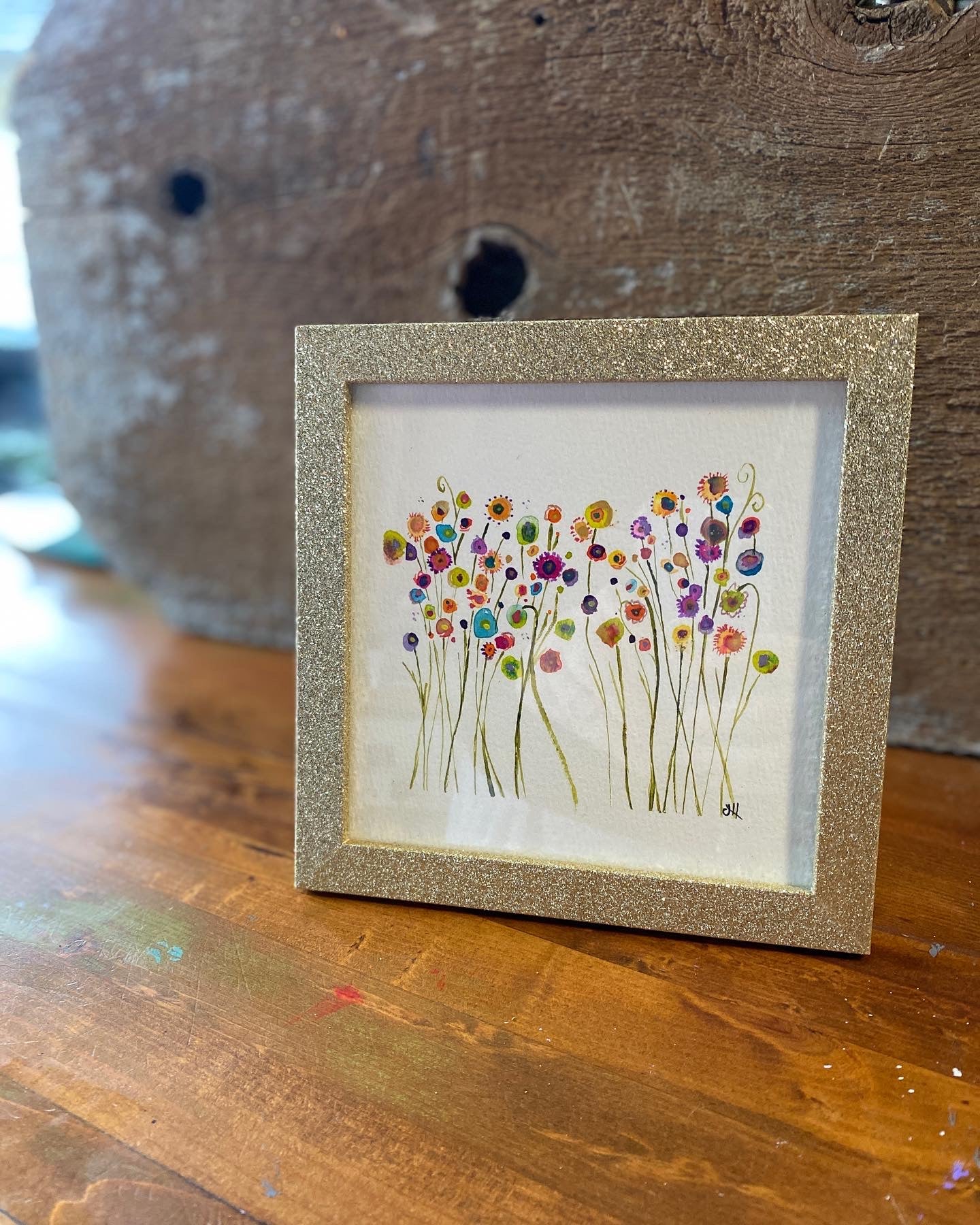 "Dancing Flowers" Whimsy Original Art