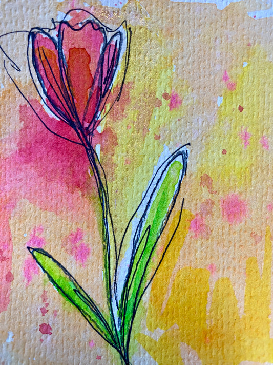 "Colorful Flowers" Floral Original Art