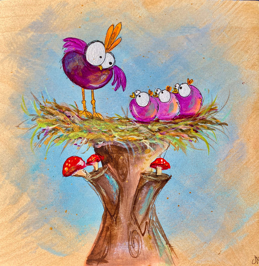 "Nesting" Whimsy Original Art