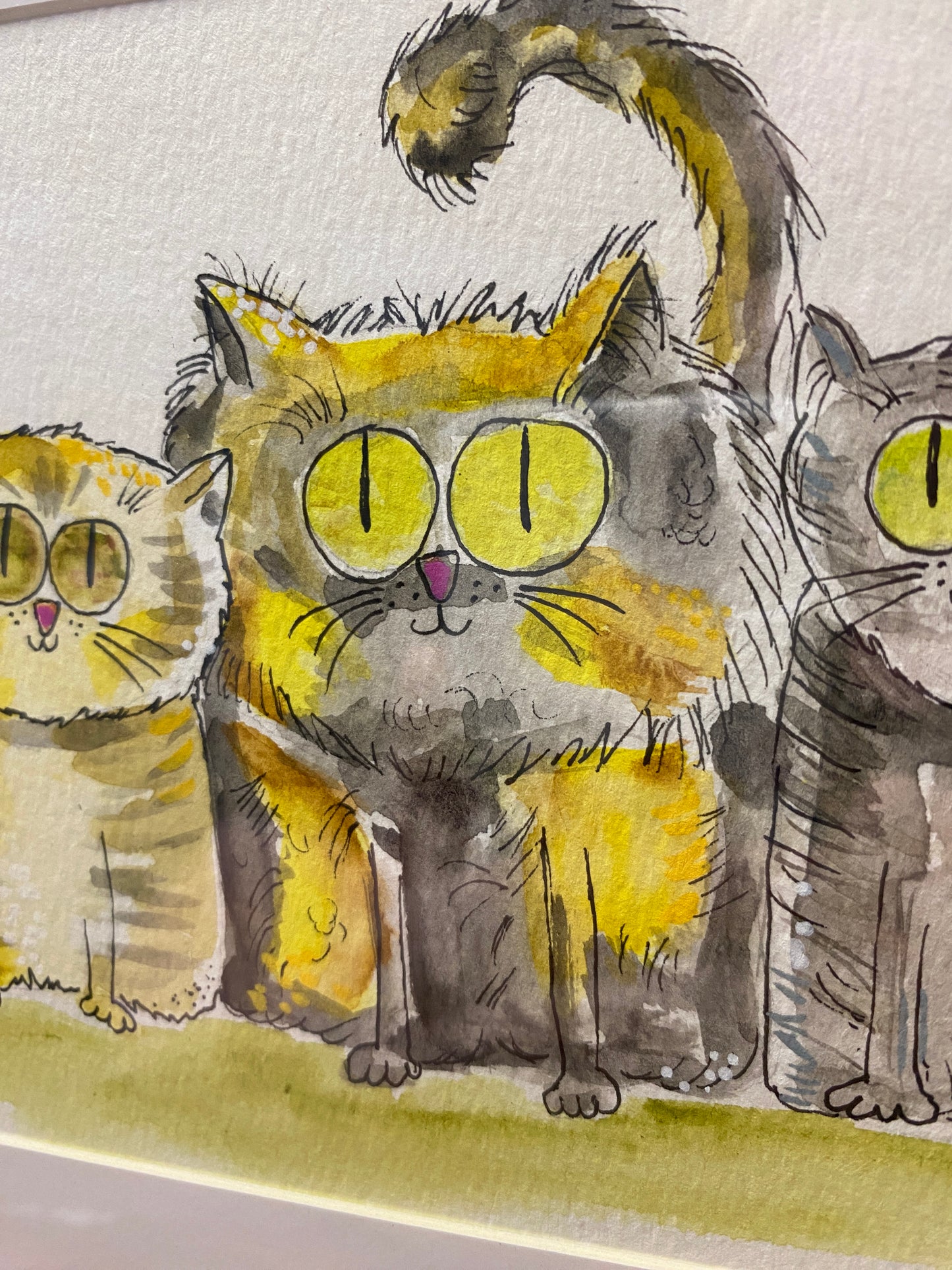 "Watercolor Friends" Whimsy Original Art - Personalized - Pet Portrait