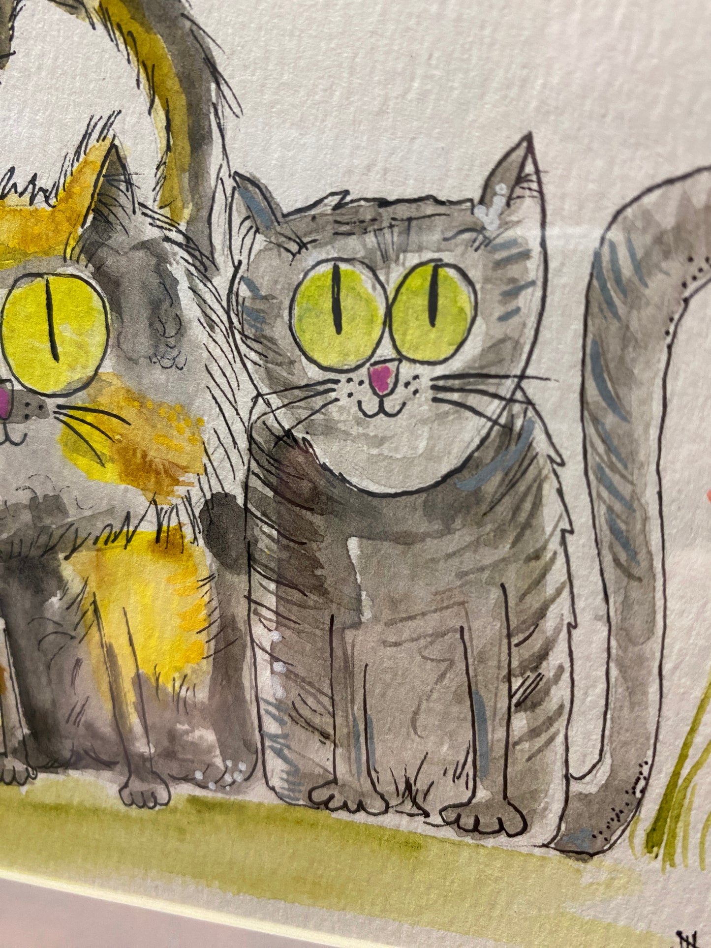 "Watercolor Friends" Whimsy Original Art - Personalized - Pet Portrait