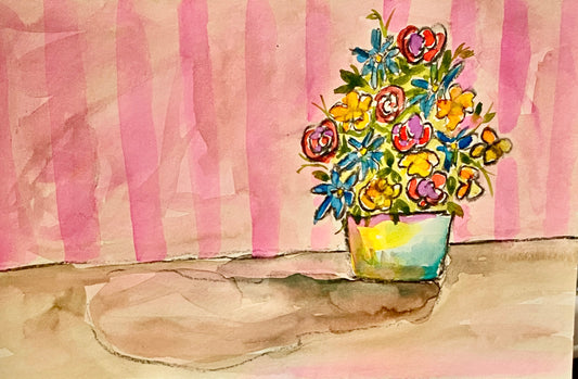 "Colorful Flowers" Floral Original Art