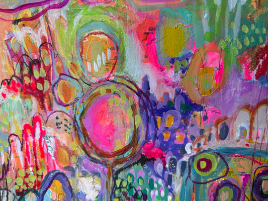 "Joyful Playground" Acrylic/Multimedia