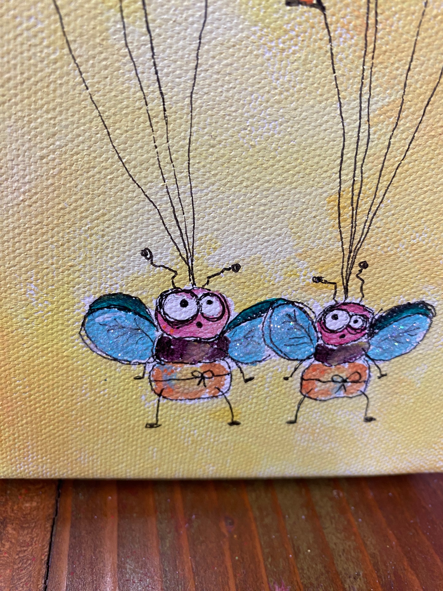 "Little Pests" Whimsy Original Art