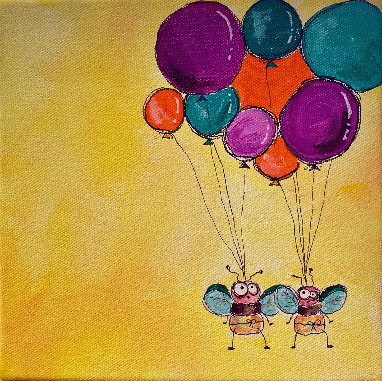 "Little Pests" Whimsy Original Art