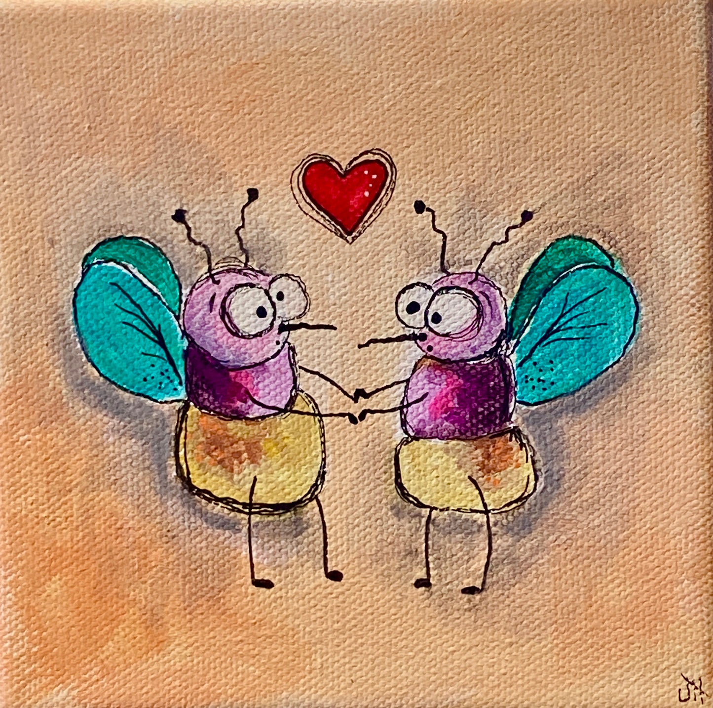 "Little Pests" Whimsy Original Art