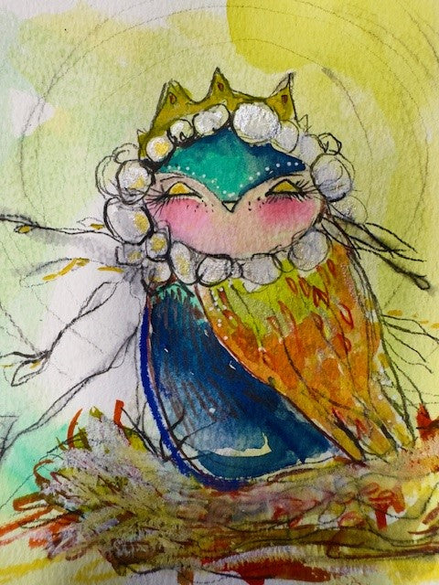 "Who" Whimsy Original Art
