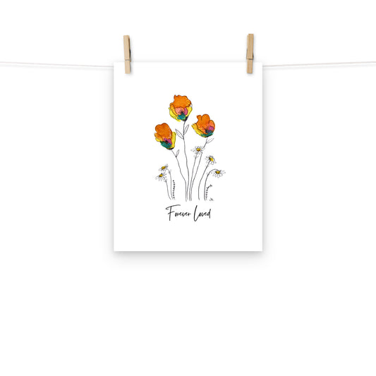 Art Print - Forever Loved - Floral