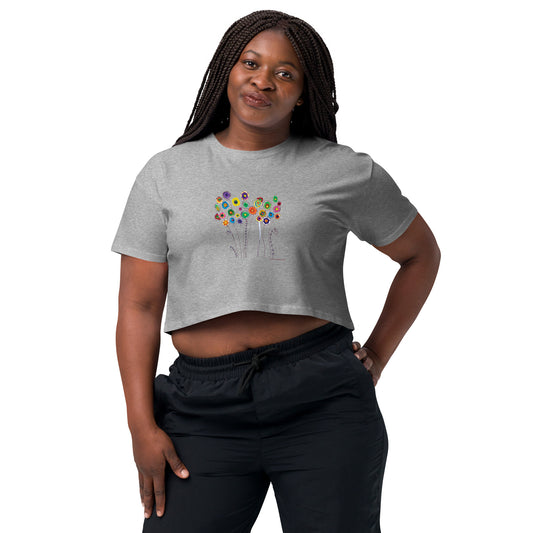 Women’s crop top - Dancing Flowers